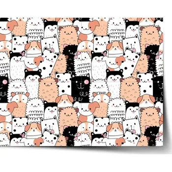 Plakát Sablio Plakát Roztomilá zvířátka - 60x40 cm