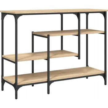 Konferenční stolek Konzolový stolek dub sonoma, kov, 100 x 35 x 75 cm, max. nosnost 80 kg