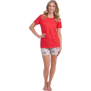 Dámské pyžamo 2538/41 - dámské pyžamo Ruko, S, červená