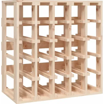 Stojan na víno Stojan na víno z masivního borovicového dřeva, 58,5 x 33 x 60,5 cm, neošetřený