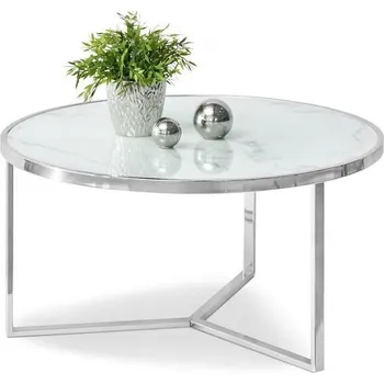 Křeslo Mebel Partner Natol (bílá + chromová)