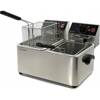 fritéza Profesionální elektrická fritéza 2x4l 5kW 60-190C HURAKAN HKN-FT44N