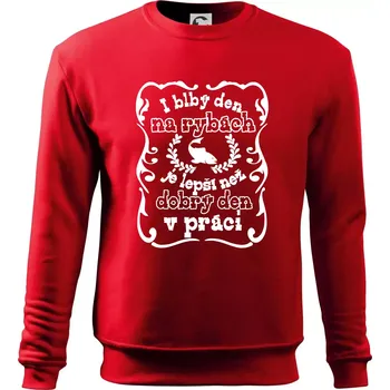Chlapecké tričko I blbý den na rybách - Mikina Essential dětská - 146 cm/10 let ( Červená )