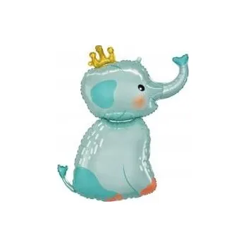 Balónek Fóliový balónek SLON S KORUNKOU Slon Baby Shower Narozeniny Oslava 55x70cm