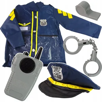 Karnevalový kostým Kostým Policisty na Karneval, Párty, Odznak + Příslušenství 3-7 let