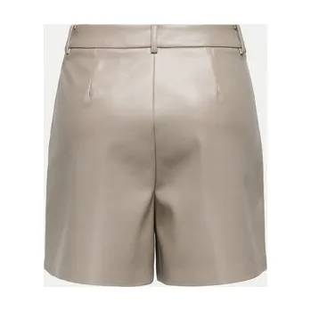 Dámské kraťasy Only Dámské šortky z imitace kůže béžové 15338008