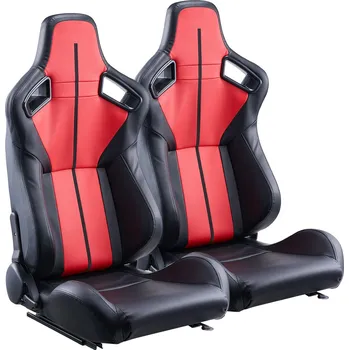 Vevor Závodní sedadla 2 ks nastavitelná, pvc, q235b posuv pro gokarty a auta