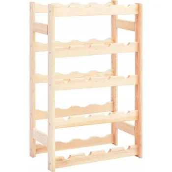 Stojan na víno Stojan na víno z masivního borovicového dřeva, 43 x 25 x 70 cm, pro 20 lahví