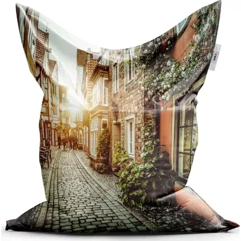 Sedací pytel Sablio Sedací vak Classic Městská ulička - 150x100 cm