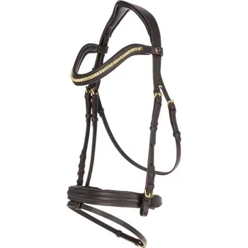 Uzdečka COVALLIERO Clincher s anglickým nánosníkem hnědá FULL
