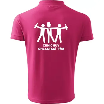 Pánská košile Ženichův chlastací tým - Polokošile pánská Pique Polo 203 - 5XL ( Purpurová )