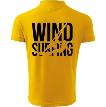 Pánská košile Windsurfing nápis - Polokošile pánská Pique Polo 203 - XL ( Žlutá )