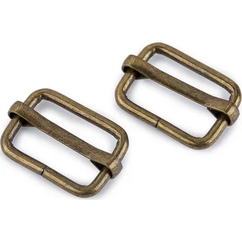 Posunovač na popruhy šíře 20 mm, barva 5 staromosaz