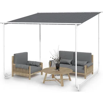 Pergola Blumfeldt Nantes, altán, sluneční stříška, 3x3 m, polyester (10040107)