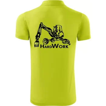 Pánská košile Hard Work kráčivý bagr - Polokošile Victory sportovní (dresovina) - 2XL ( Limetková )