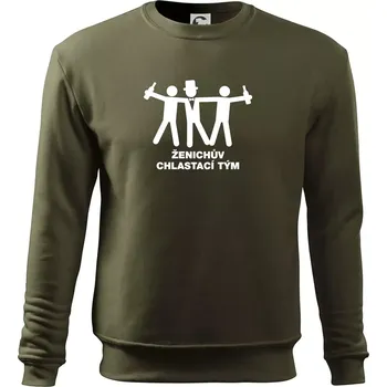 Pánská mikina Ženichův chlastací tým - Mikina Essential pánská - S ( Military )