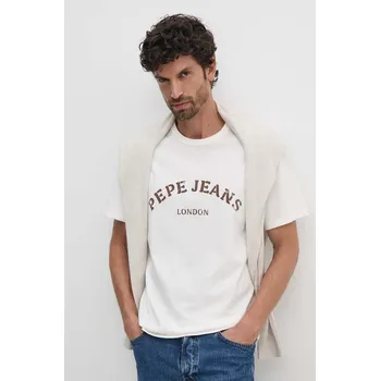 Bavlněné tričko Pepe Jeans ANWEN B PM509711 béžová 01C, vel. S