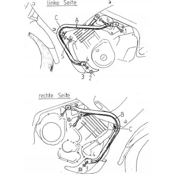 Zavazadlo na motocykl MB Padací rámy Hepco Becker pro Yamaha TDM 850