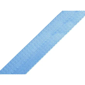 Hladký oboustranný popruh s leskem šíře 25 mm Varianta: 20 modrá světlá, Balení: 1 m