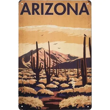 Obraz Plakát Kovová dekorativní cedule retro vintage ARIZONA