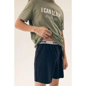 Henderson pánské pyžamo na spaní, RED-DENIM M i170_42614-33X-M