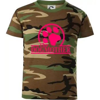 Chlapecké tričko Dogmother - Dětské maskáčové triko - 122 cm/6 let ( Hnědý maskáč )
