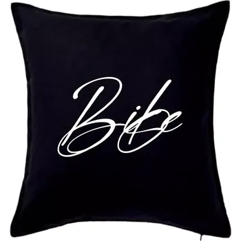 Polštář Nápis bike - Polštář 50x50 - 50x50 - Pouze potah ( Černá )