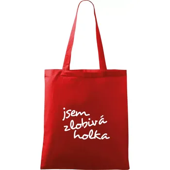Jsem zlobivá holka - Taška bavlněná - 42 x 38 cm ( Červená )