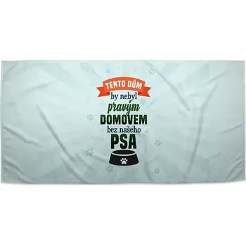 Osuška Sablio Ručník Tento dům - 50x100 cm