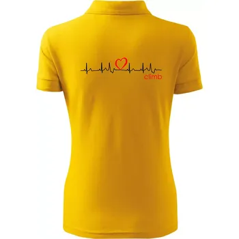 Moje srdce bije pro climb (horolezení) - Polokošile dámská Pique Polo - L ( Žlutá )
