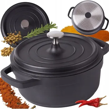 Hrnec HRNEC PEKÁČ VAŘENÍ A PEČENÍ S NEPŘILNAVÝM POVRCHEM, INDUKČNÍ, PLYNOVÝ, VÍČKO 4L