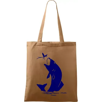 Nákupní taška Ryba - komár - Taška bavlněná - 42 x 38 cm ( Cappuccino )
