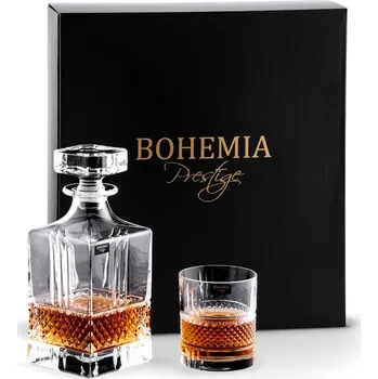 Sklenice Sada na whisky Bohemia křišťálové sklo Elegante 0,85 l + 6 sklenic