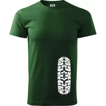 Pánské tričko Enduro / cross pneumatika - Triko extra velké (5-8XL) - 8XL ( Lahvově zelená )