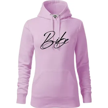 Dámská mikina Nápis bike - Mikina dámská Cape s kapucí - XS ( Orchid )