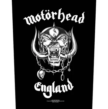 Nášivka Motorhead nášivka na záda 30x27x36 cm, England Black