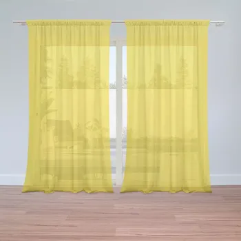 Záclona Sablio Záclony Žlutá: 2ks 150x250cm