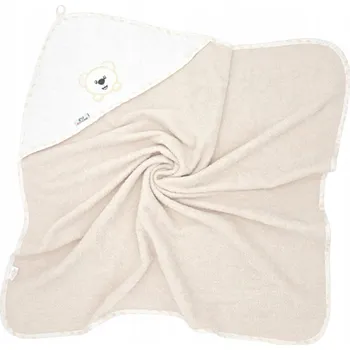 Bocioland Béžová osuška s kapucí 100 x 100 cm - Ručník pro miminko