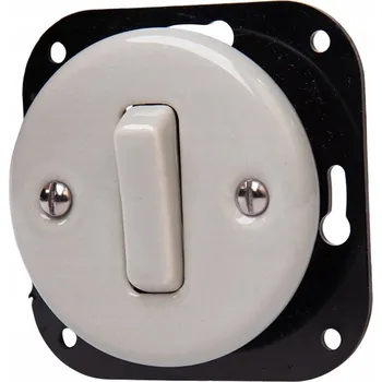 vypínač Keramický vypínač JLM, tlačítkový zvonek, pod omítku, klávesový, bez rámečku, šedý