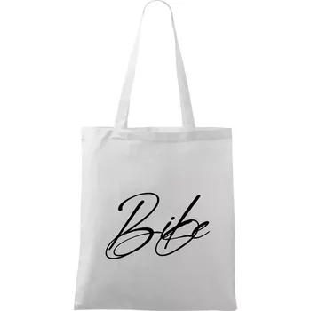 Nápis bike - Taška bavlněná - 42 x 38 cm ( Bílá )