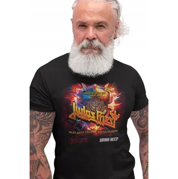 Pánské tričko JUDAS PRIEST T-Shirt Tričko Koncert TOUR 2024 SAXON Metal dárek L