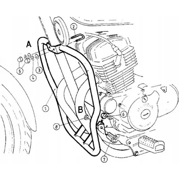 Zavazadlo na motocykl MB Padací rámy Hepco Becker pro Honda CMX 250 Rebel