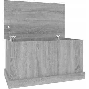 Úložný box Úložný box s víkem, šedý dub sonoma, 70x40x38 cm