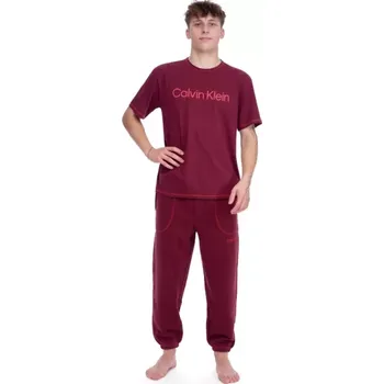 Pánské pyžamo Pánské pyžamo Calvin Klein NM2459/GEX, L, bordó