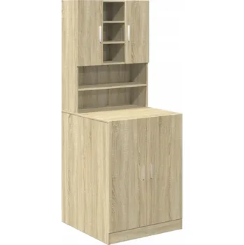 Komoda Skříňka nad pračku z dřevotřísky, dub sonoma, 70,5x71,5x181,5 cm