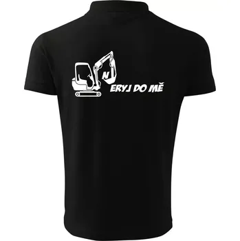 Pánská košile Neryj do mě - Polokošile pánská Pique Polo 203 - 4XL ( Černá )