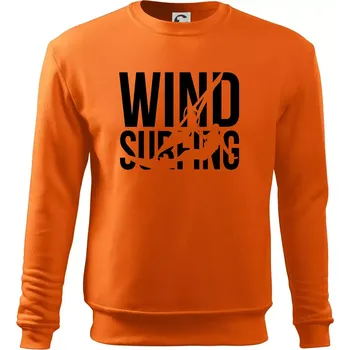 Pánská mikina Windsurfing nápis - Mikina Essential pánská - XL ( Oranžová )