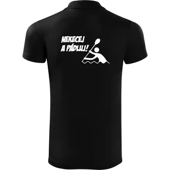 Pánská košile Nekecej a pádluj - Polokošile Victory sportovní (dresovina) - 3XL ( Černá )