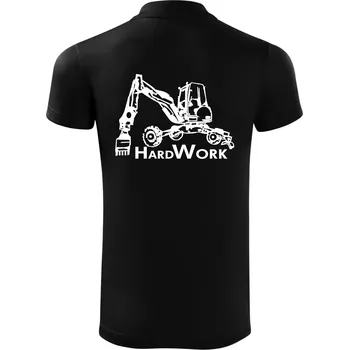 Pánská košile Hard Work kráčivý bagr - Polokošile Victory sportovní (dresovina) - S ( Černá )