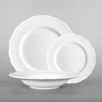 Sada nádobí Thun 1794 OPHELIA talířová souprava bílá 18 dílná, II. jakost